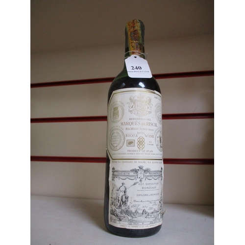 240 - A bottle of 1979 Marques de Riscal Rjoja