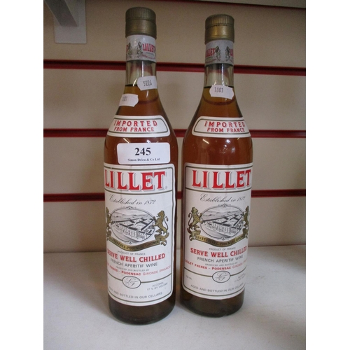 245 - Two bottles of Lillet French aperitif wine