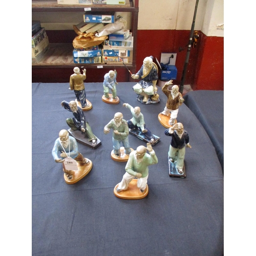 289 - A collection of Chinese figural models