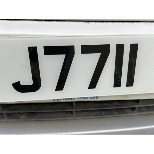 1 - J7711 - A four digit registration mark assigned to a vehicle of insignificant value