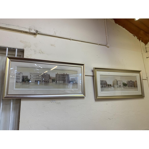 290 - A set of four framed architectural pictures by Sabrina Roscino