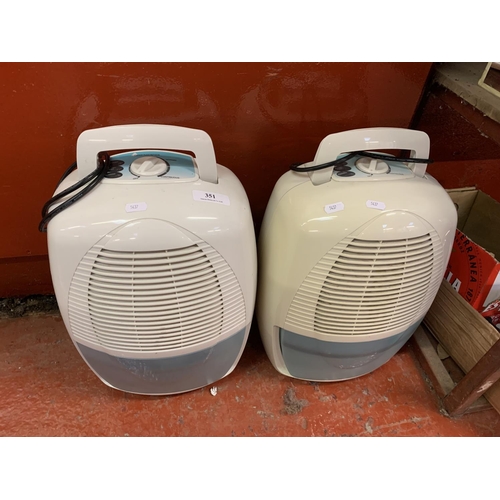 351 - Two portable dehumidifiers