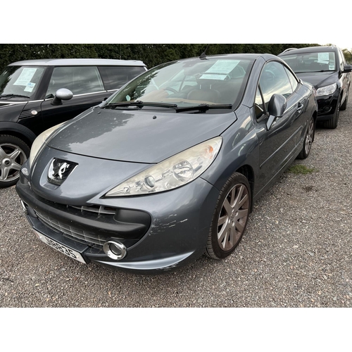 5 - A 2008 Peugeot 207 GT CC 1.6 convertible J18835 (petrol/automatic), odometer reading 38,186 miles