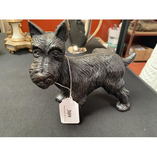 309 - A cast iron model of a Scottie dog