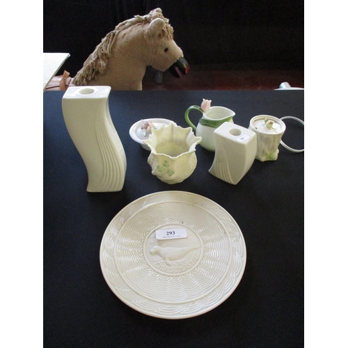 293 - A collection of Belleek and Franz porcelain