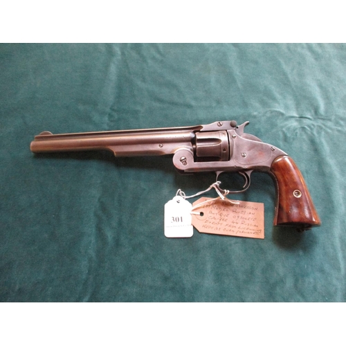 301 - A Smith & Wesson first model Russian revolver circa 1872 (no firearms licence required)