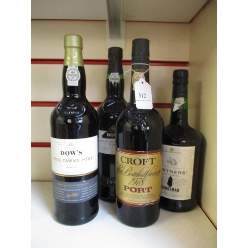 312 - Four bottles of Port