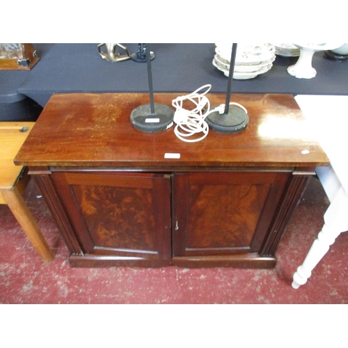 320 - A nineteenth century mahogany two door side cabinet