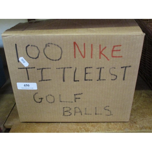 450 - A quantity of Nike and Titleist golf balls (circa 100)