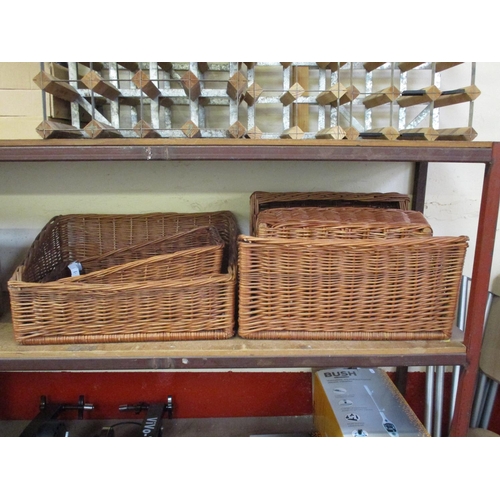 451 - Several wicker produce baskets