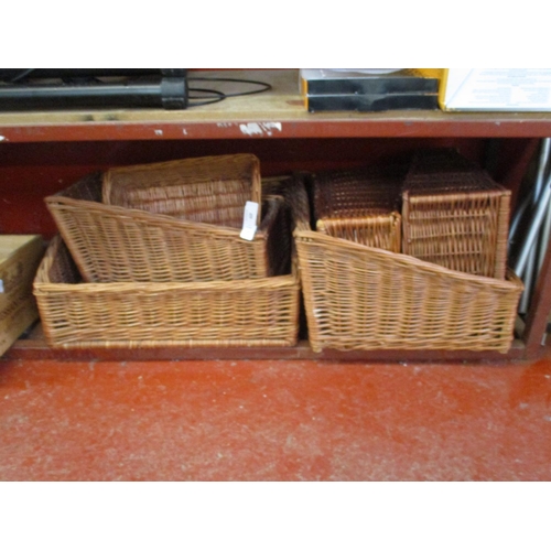 459 - Several wicker produce baskets