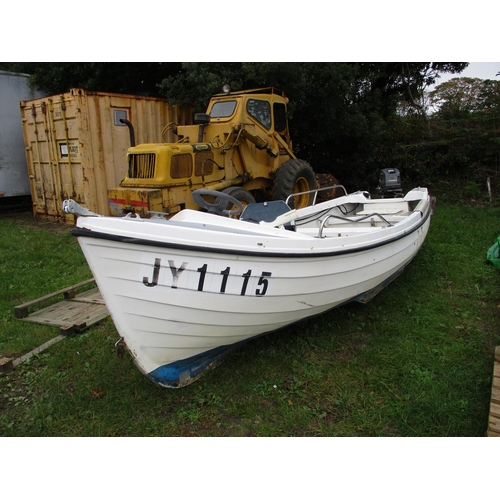 15 - An Orkney Longliner 4.88 metre day boat JY1115 with Mariner 30hp outboard engine (no trailer), inspe... 