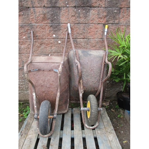 50 - Two builder's wheel barrows