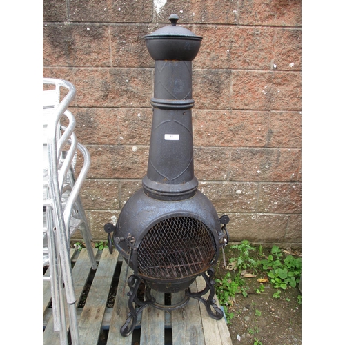 51 - A cast iron chiminea