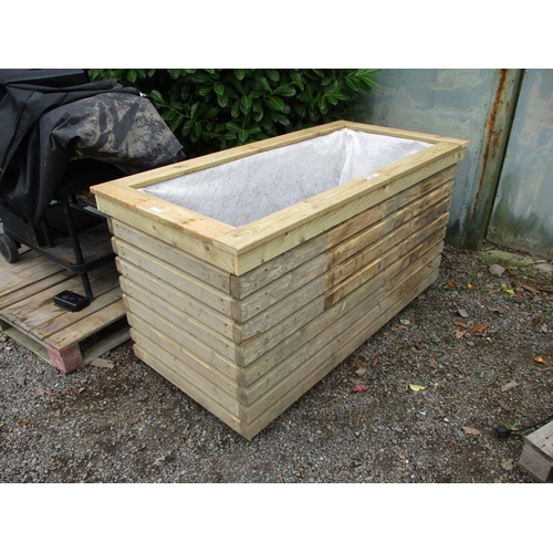 57 - A rectangular wooden shrub/plant trough of large proportion