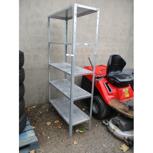 70 - A five tier galvanised shelf unit