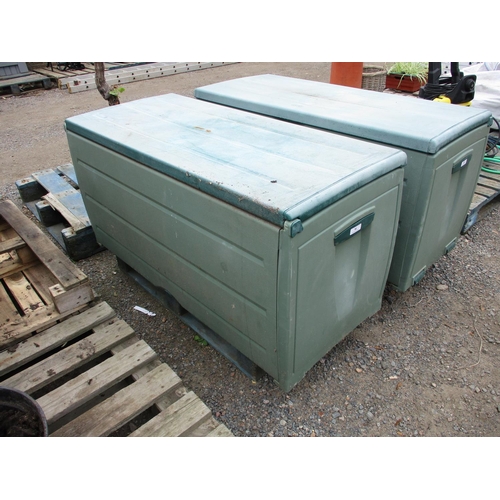 84 - A green plastic garden storage box