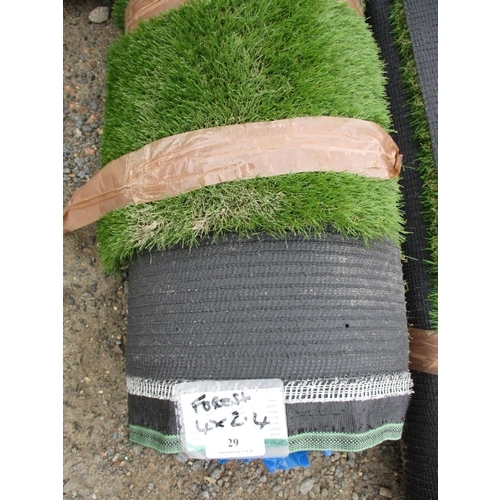 29 - A roll of Forest artificial grass (4m x 2.4m) new