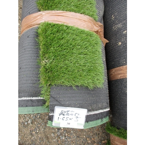 30 - A roll of Soft Forest artificial grass (1.6m x 5m) new