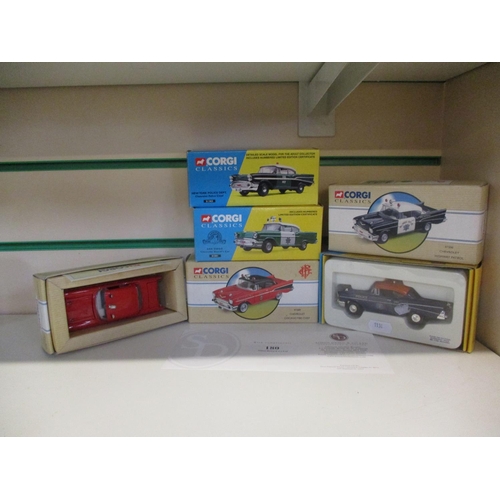 180 - Six Corgi mint boxed American Fire Department model vehicles