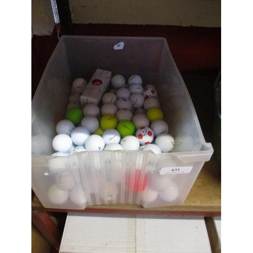 431 - A quantity of golf balls