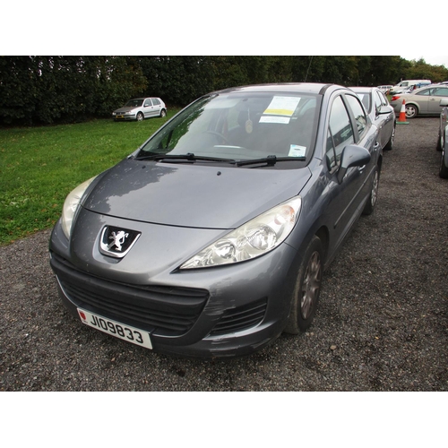 1 - A 2010 Peugeot 207 1.4 five door hatchback (petrol/manual) J109833, odometer reading 43,876 miles