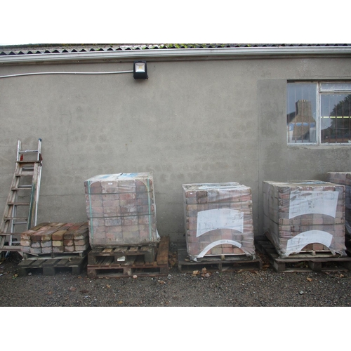 52 - Three pallets of Alpha Antique paving bricks together with a quarter pallet