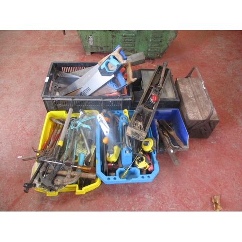 80 - A large quantity of tools, saws etc.