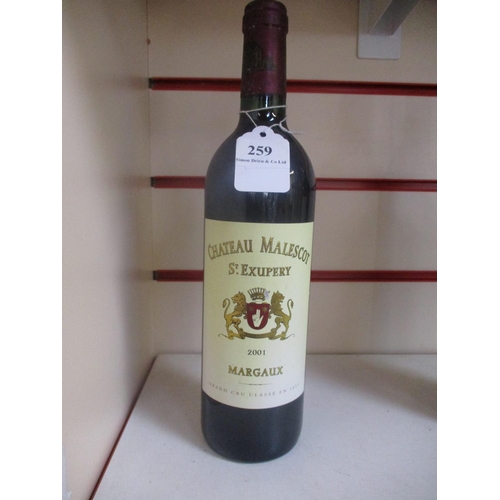 259 - A bottle of 2001 Chateau Malescott St. Exupery