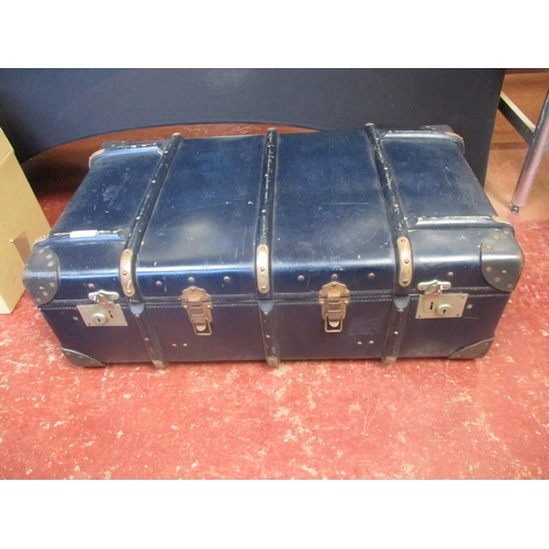 268 - A blue military trunk