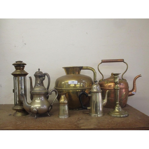 368 - A collection of brass ware