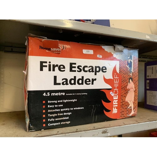 123 - A Homesaver fire escape ladder (4.5m)