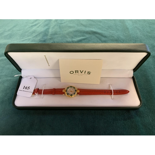 165 - An Orvis wrist watch (new and boxed) made with Murano canes