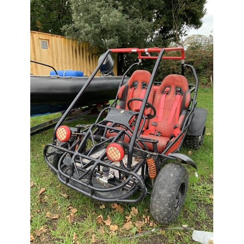30 - A two seater off road petrol buggy - running order but battery required