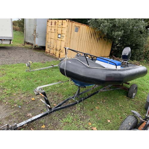 31 - An Avon 3.65m RIB JY1125, complete with Mariner 30hp outboard and trailer
