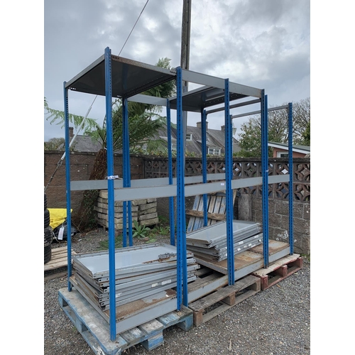 33 - A set of four Dexion shelving units