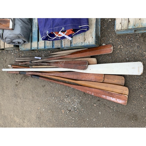43 - An accumulation of wooden oars