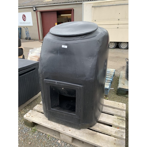 90 - A black PVC coal bunker