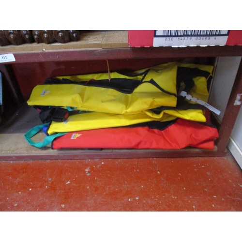 116 - Five self inflating life jackets