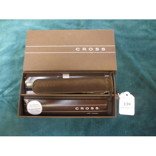 139 - A Cross fountain pen with original case, box and documentation