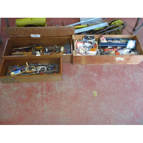 64 - An assortment of hand tools, clamps, fixings, fastenings and consumables
