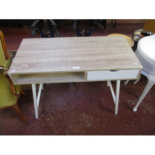 255 - A contemporary limed oak and white finished dressing table/desk