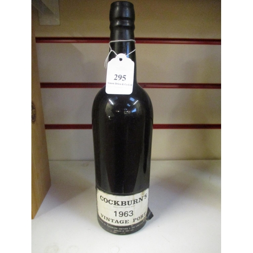 295 - A bottle of 1963 Cockburn's Vintage Port