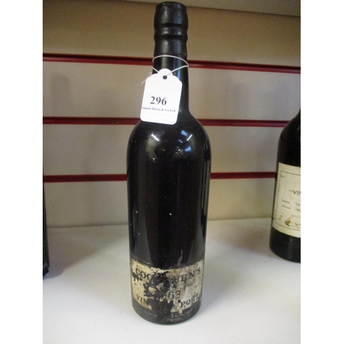 296 - A bottle of 1963 Cockburn's Vintage Port