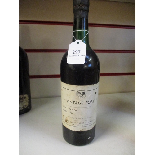 297 - A bottle of 1963 Taylor's Vintage Port