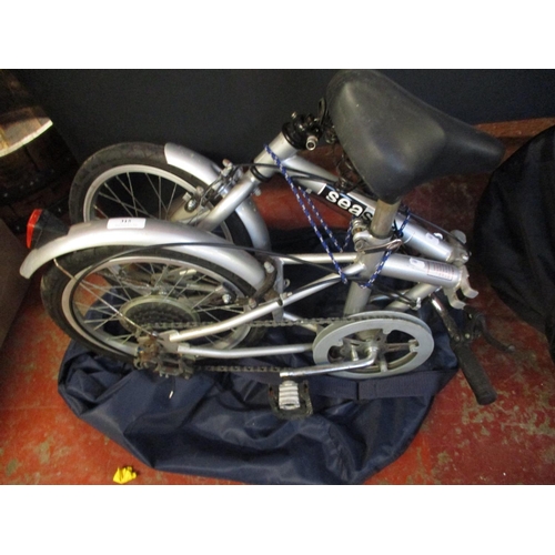 315 - A Seasure folding six speed bicycle complete with carry bag