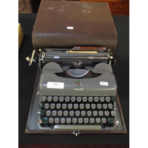 336 - A vintage Imperial portable typewriter