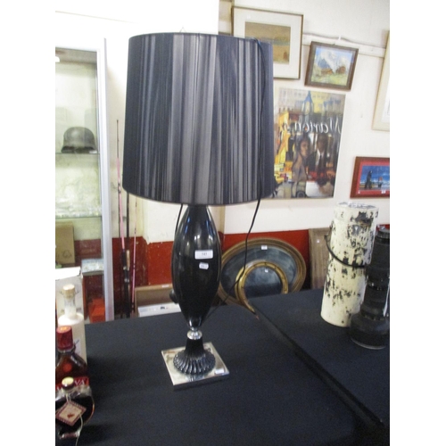 343 - A black and chrome table lamp