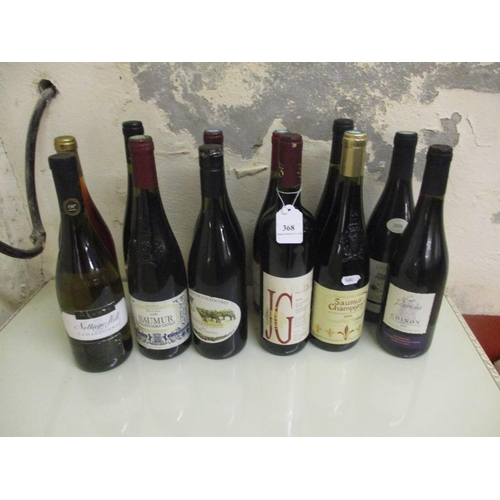 368 - Ten bottles of assorted red wine together with a bottle of white wine and a bottle of rose wine