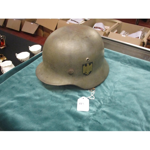 415 - A German World War II M35 double decal Kriegsmarine helmet